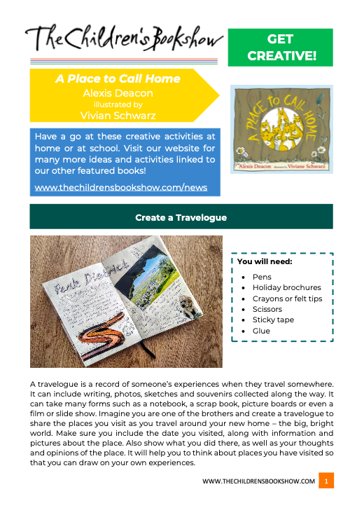 Download the A Place to Call Home activity sheet