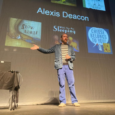 Alexis Deacon on stage at Hull New Theatre