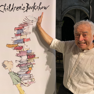 Frank Cottrell Boyce in Newcastle and our Children's Bookshow banner!