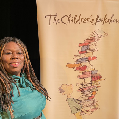 Storyteller Jan Blake at her Children's Bookshow performance in Margate