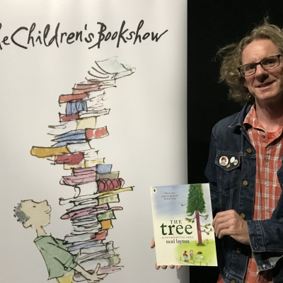 Neal Layton with his book *The Tree*