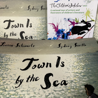 Every child attending Sydney Smith's performance got their own copy of *Town is by the Sea*
