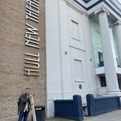 Sydney Smith outside the Hull New Theatre