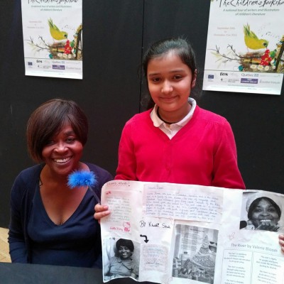 One of the children who came to see Valerie showed her a project she'd created all about her life