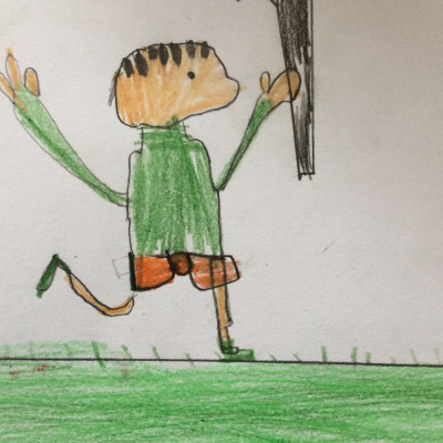 Inspired by Neal Layton, Seahorse Class at Necton Primary sent us this picture of Stanley from *Stanley's Stick*