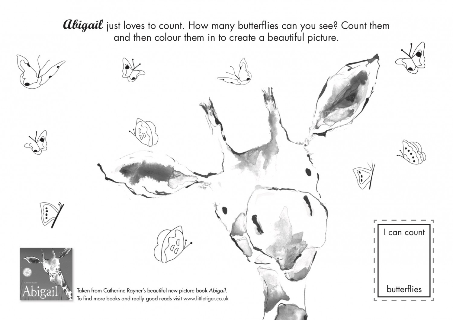 Download Abigail colouring and counting activity