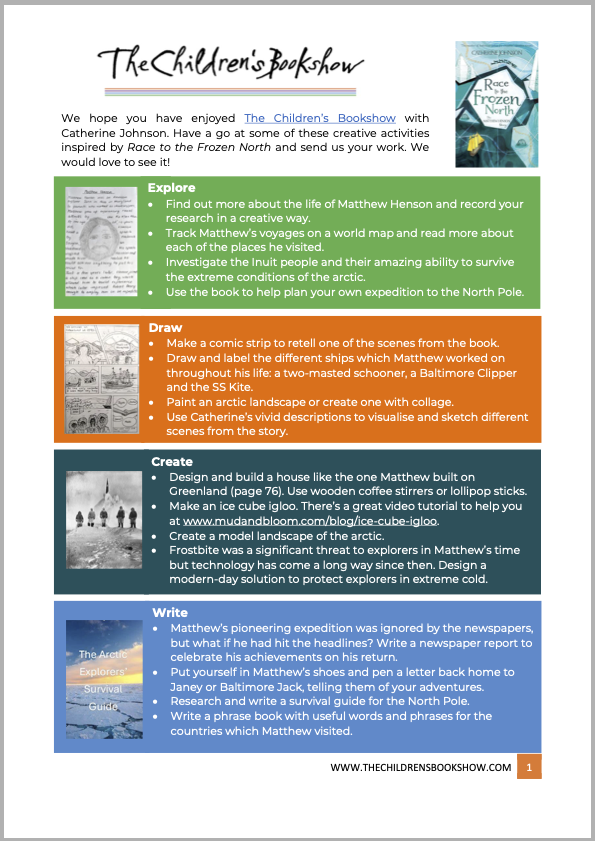 Download Race to the Frozen North creative activities