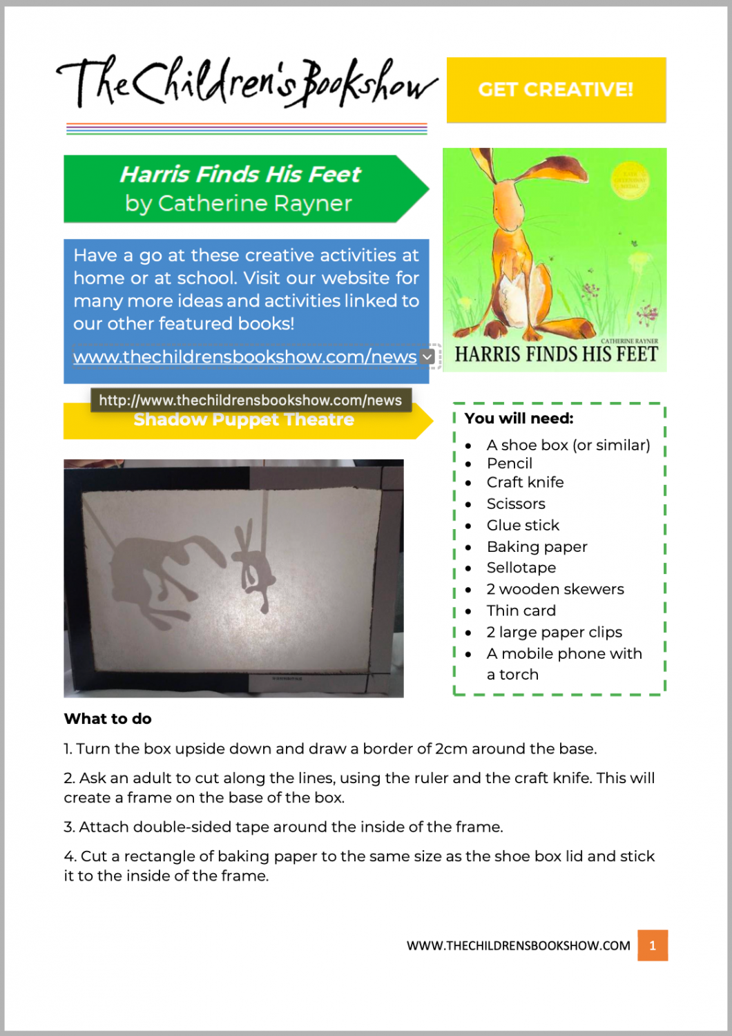 Download the Harris activity sheet