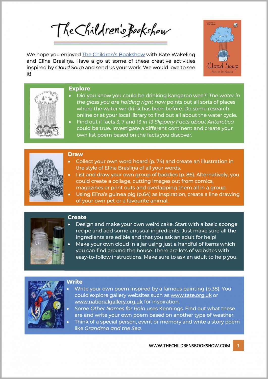 Download the Cloud Soup activity sheet