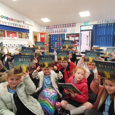 Children enjoyed a workshop with Alexis Deacon