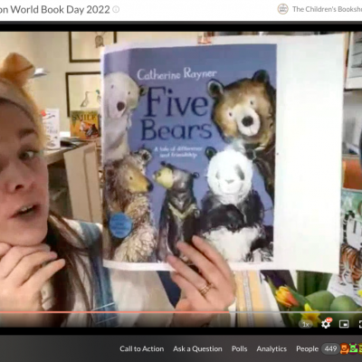 Catherine Rayner talked about her next book, *Five Bears*