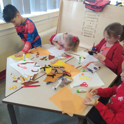 Children loved being creative with Catherine Rayner in their classroom