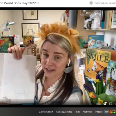 Catherine showed us her sketch book during her World Book Day digital performance