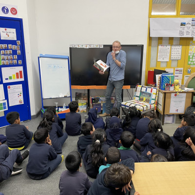 Author and illustrator Chris Naylor Ballesteros ran workshops in four London schools in 2021.