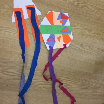 Kites from Clare and Yue's workshops