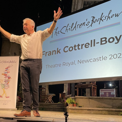 Frank Cottrell-Boyce on stage at the Newcastle Theatre Royal