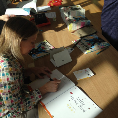 Jo signs books after her performance