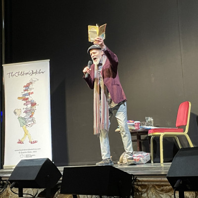 John Agard on stage at the Theatre Royal in Newcastle