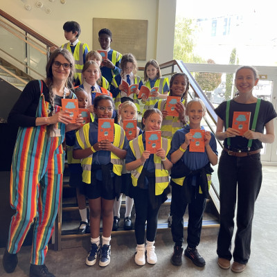 After the show with some children and their books!
