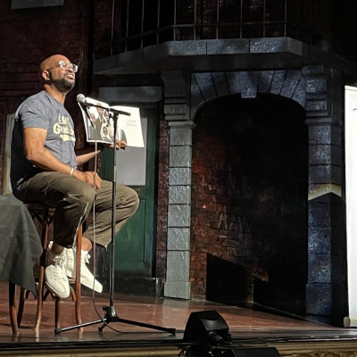 Kwame Alexander at his performance at Newcastle Theatre Royal