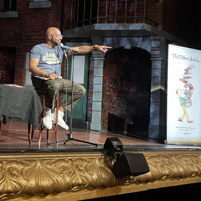 Kwame Alexander at his performance in Newcastle Theatre Royal