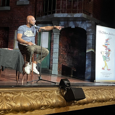 Kwame Alexander at his performance in Newcastle Theatre Royal
