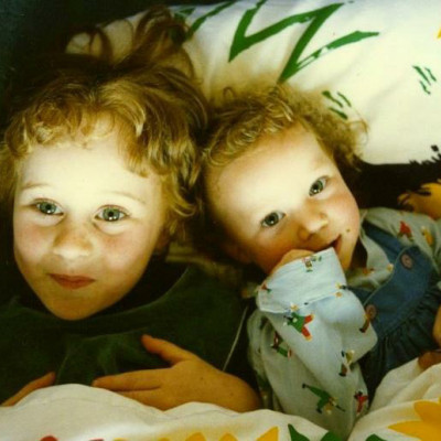 Lauren and her sister Natalia when they were small