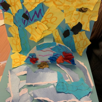 Artwork created by children in Marta Altés' workshop