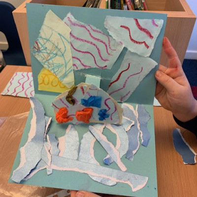 Artwork created by children in Marta Altés' workshop