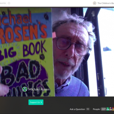 Michael performs in March 2021 for our digital festival to celebrate World Book Day