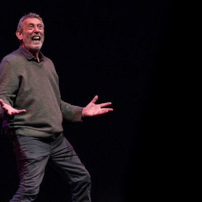 Michael on stage at the Curve Theatre