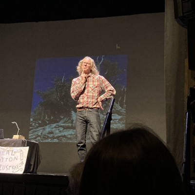 Neal Layton on stage in Barnstaple