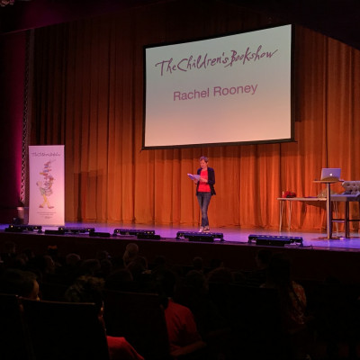 Rachel on stage at the Grand theatre in Wolverhampton