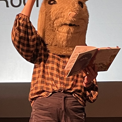 Rachel Rooney performs the school Hamster poem at the Floral Pavilion!