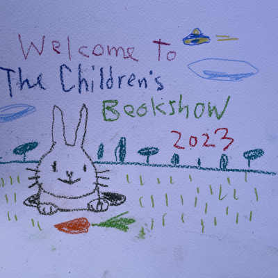 A drawing welcoming everyone to Satoshi Kitamura's event in Sheffield