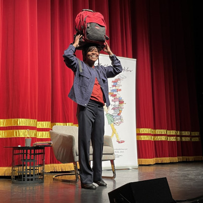 Valerie performs Pinda Cake at the Shaw theatre