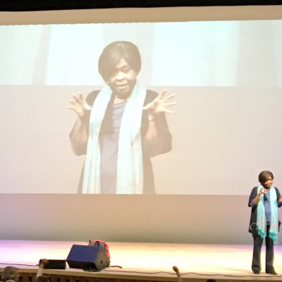 Valerie on stage