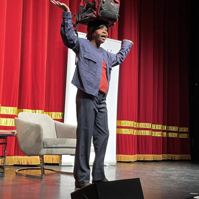 Valerie performs Pinda Cake at the Shaw theatre