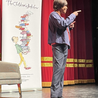 Valerie Bloom on stage at the Shaw theatre