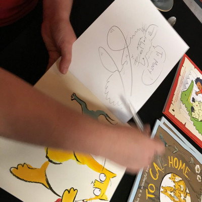 Viv signed books after her performance