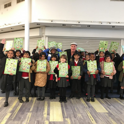 We gave every child attending Yuval Zommer's Warwick performance his beautiful book *The Big Book of Birds*