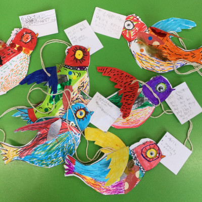 Inspired by Jo Empson, Year 2 Skylarks Class at Lower Heath Primary made their own little birds