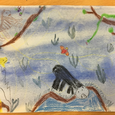 Jungle Jamboree wax resist from Kineton Primary