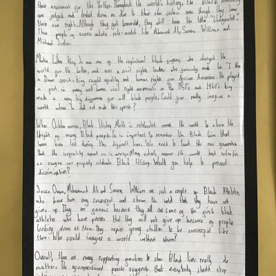 Work inspired by this project from the children at Fallings Park Primary