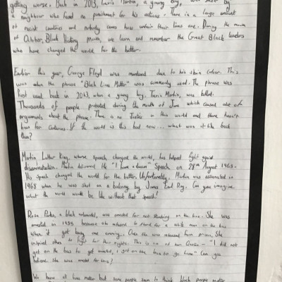 Work inspired by this project from the children at Fallings Park Primary
