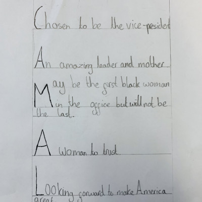 Some of the work completed by children at Bangabandhu primary school, inspired by *The Undefeated*
