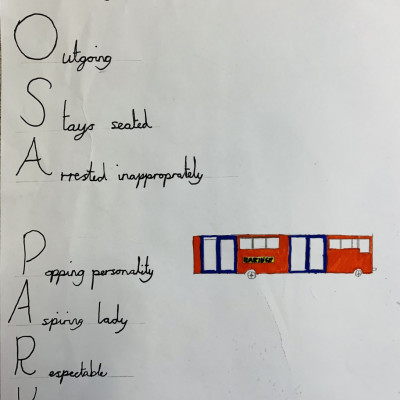 Some of the work completed by children at Bangabandhu primary school, inspired by *The Undefeated*