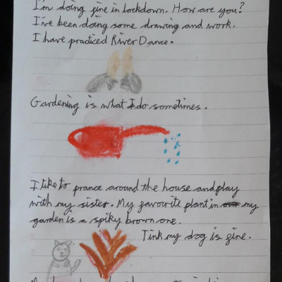 Letter from Leela Ray (age 9)