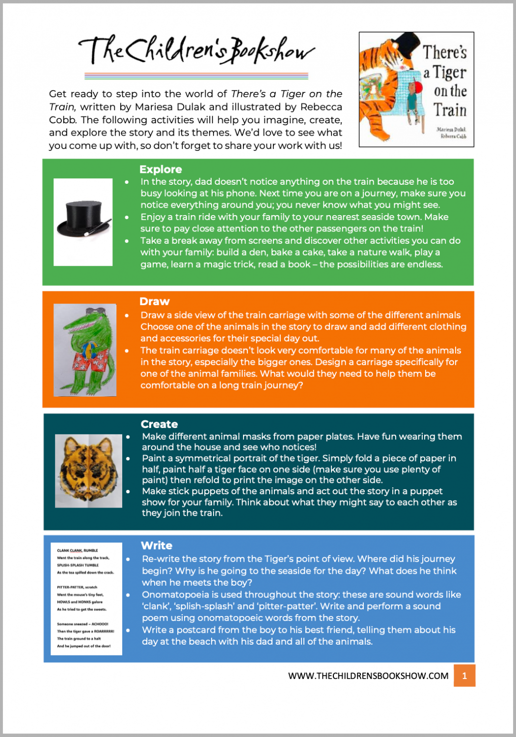 Download There's a Tiger on the Train activities